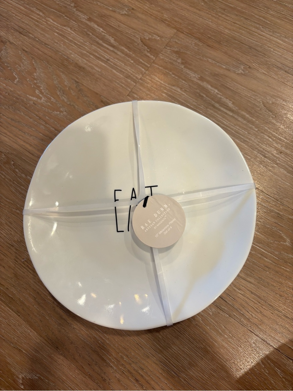 Rae Dunn White Divided Serving Plate - EAT Accent